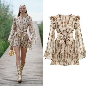 Raisa Vanessa Draped Bow Chiffon Mini Dress size 42 (10) NEW! New with tags!